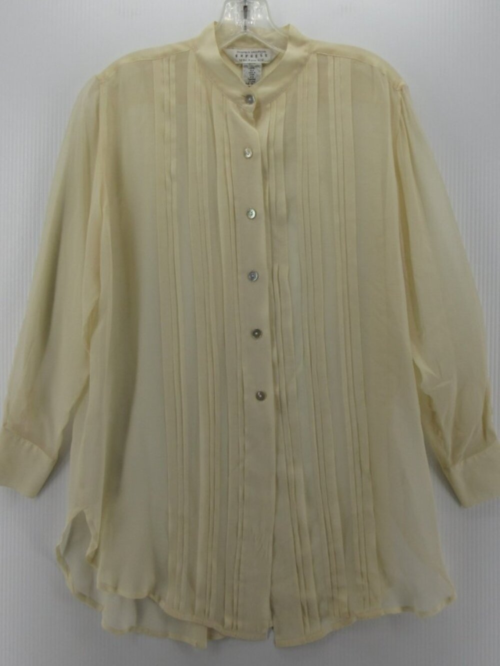 VINTAGE Express Top XS Cream Compagnie Internationale Silk Blouse *
